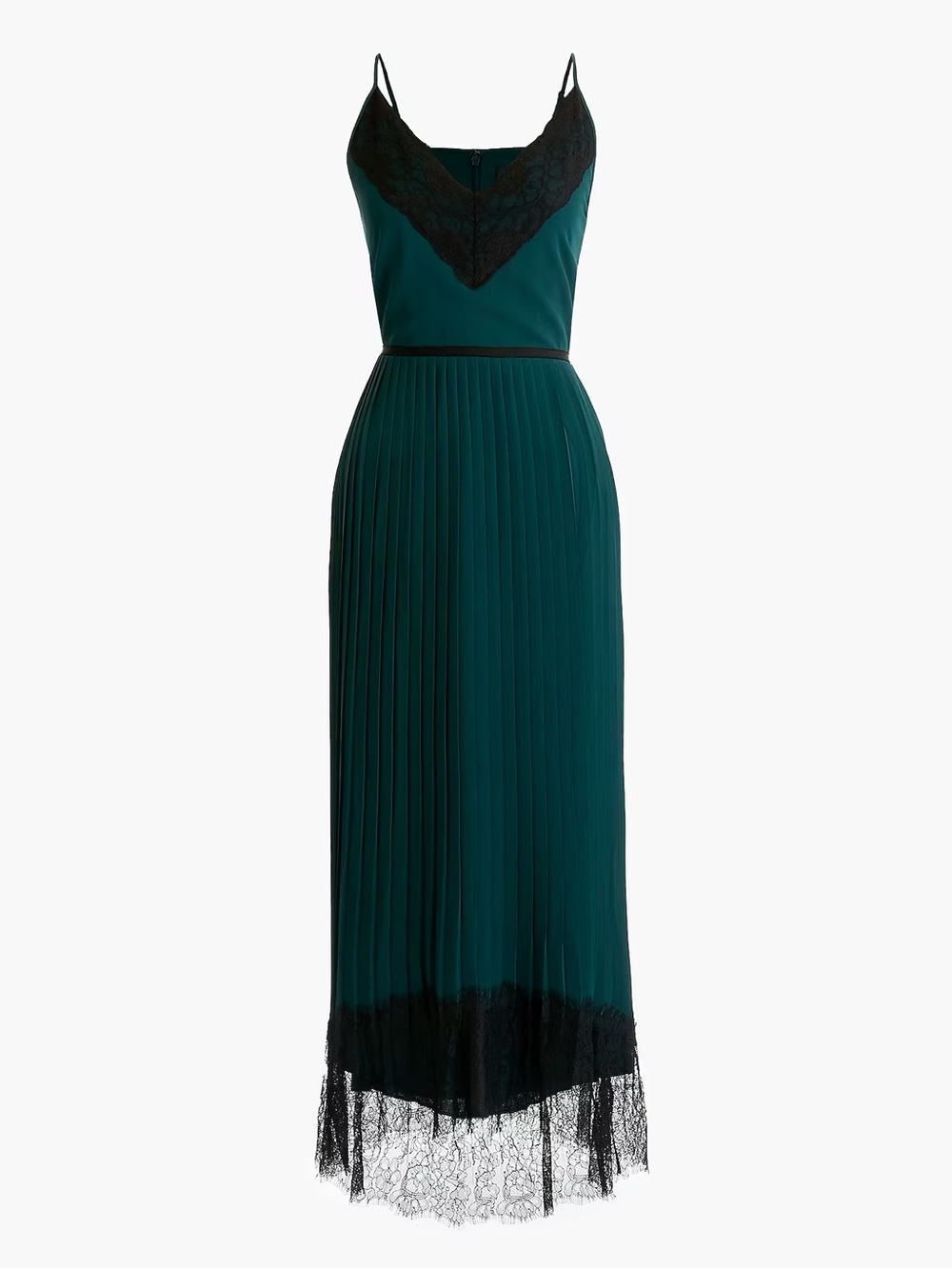 J.Crew Collection Spaghetti-strap Pleated Midi Dress - EUC